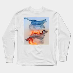 fire and water cat and dog Long Sleeve T-Shirt